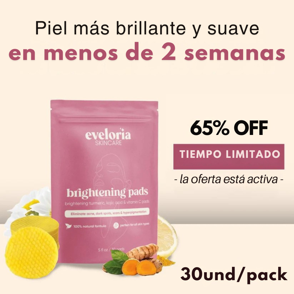 Almohadillas aclaradoras de cúrcuma y ácido kójico
